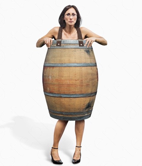 Woman-Wearing-Only-A-Barrel