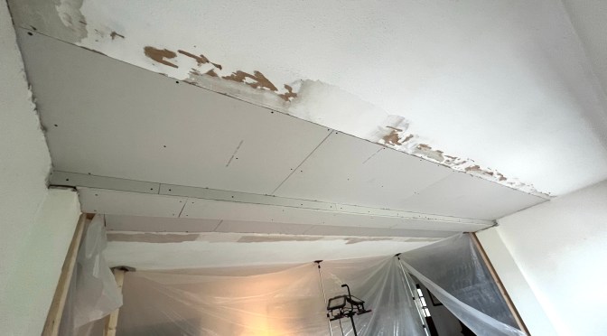 Beam/ceiling repair project day 5… no more hole.