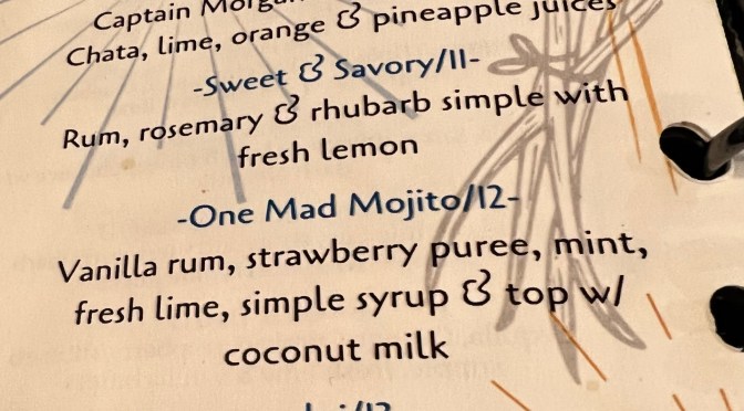 Because every now and then a girl needs a 7 page cocktail list with lunch.