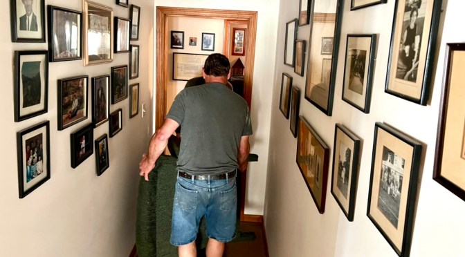 A great day for moving furniture. Not!