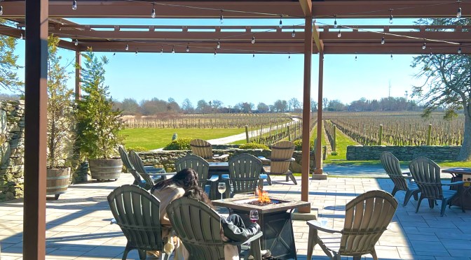 Newport – Day 5… a brewery/vineyard combo where we made a new friend.